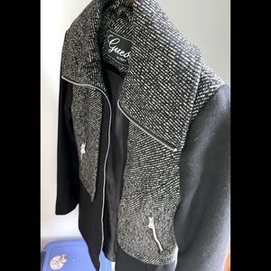 GUESS wool & tweed coat.
